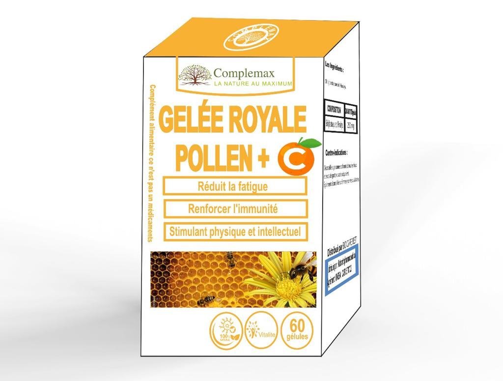 6f29ad3b-2740-4188-aabc-d758be6cd4c3-1-1.jpg Complemax Gelee Royal Pollen + C 60 gelules – Image 1