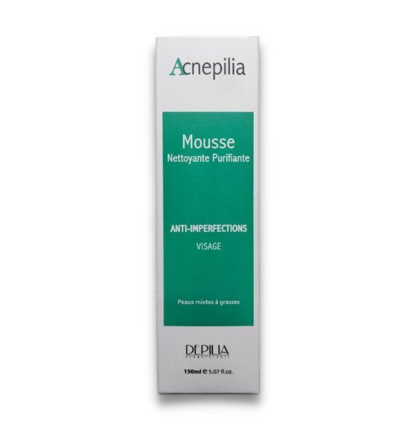 Acnepilia-mousse-nettoyant-purifiante-150ml-1.jpg Acnepilia Mousse Nettoyant Purifiante 150ml – Image 1