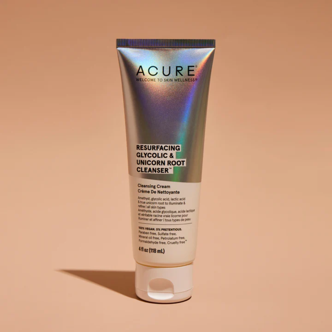 Acure-resurfacing-glycolic-unicorn-root-cleanser-118ml-1.png Acure Resurfacing glycolic & Unicorn Root Cleanser 118ml – Image 1