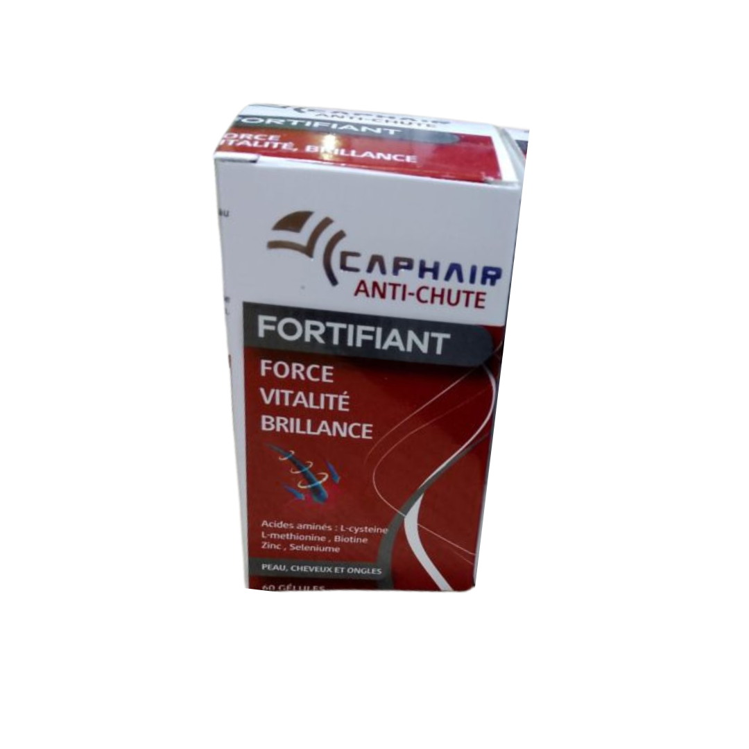 Caphair-Anti-Chute-Cheveux-60-Gelules.png Caphair Anti-Chute Boite 60 Gelules – Image 1