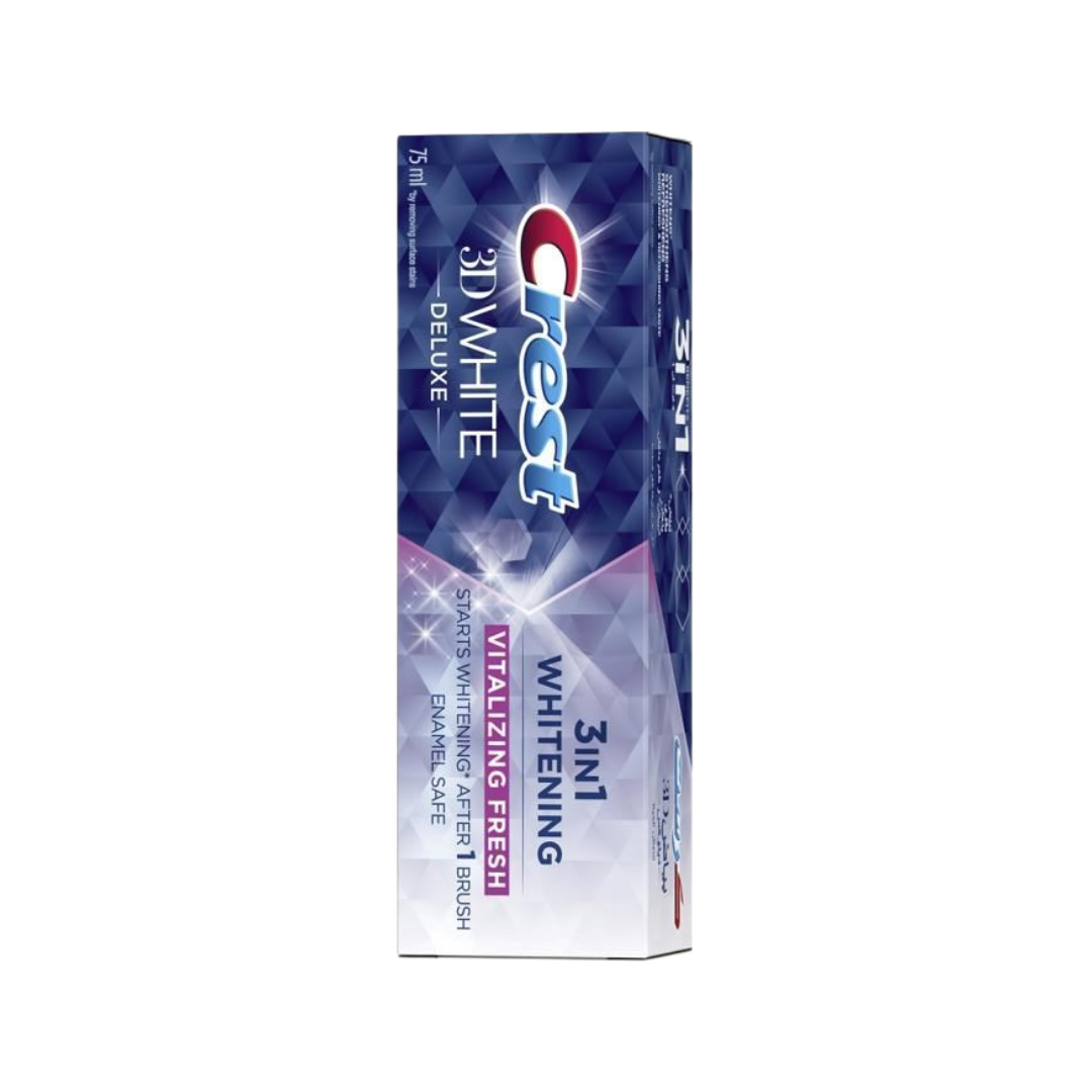 Crest-3D-white-dent-Vitalizing-Fresh-75ml-1.png Crest 3D white dentifrice Vitalizing Fresh 75ml – Image 1