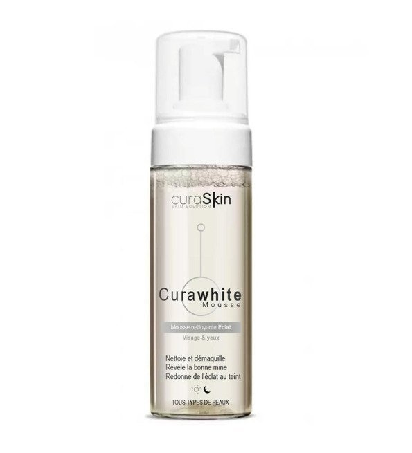 Curaskin-Curawhite-mousse-nettoyant-eclat-150ml-1.jpg Curaskin Curawhite Mousse Nettoyant Eclat 150ml – Image 1