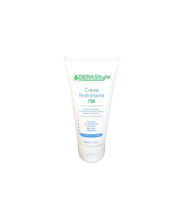 Derastyle-creme-hydratante-Pss-72H-50ml-1.jpg Derastyle Creme Hydratante Peaux Seche et Sensible72H 50ml – Image 1