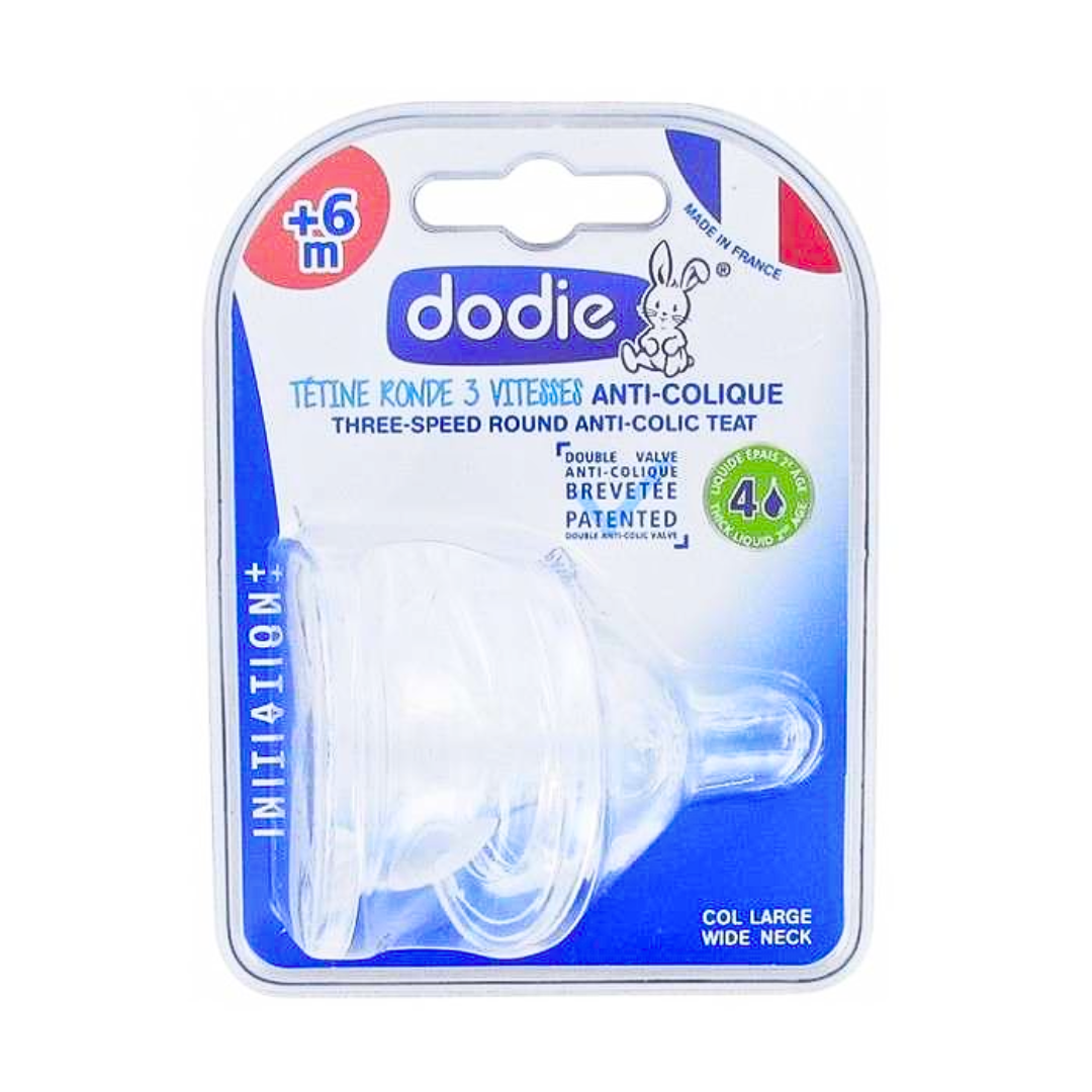 Dodie-2-Tetines-Ini-Anti-colic-D4-6m-liquide-epaise-2Age.png Dodie 2 Tetines Ini+ Anti-Colic D4 +6m Liquide Epaise 2Age – Image 1