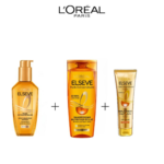L'Oreal Paris Elseve Routine Ex Oil  Huile 100ml+Shampooing 200ml+Oil Replacement 125ml