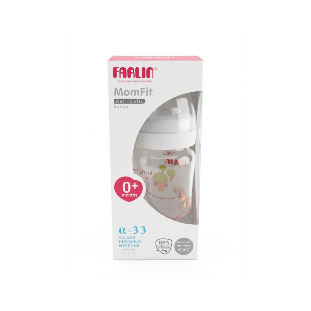 Farlin-Momfit-Biberon-En-Verre-120ml-1.png Farlin Momfit Biberon En Verre 120ml – Image 1