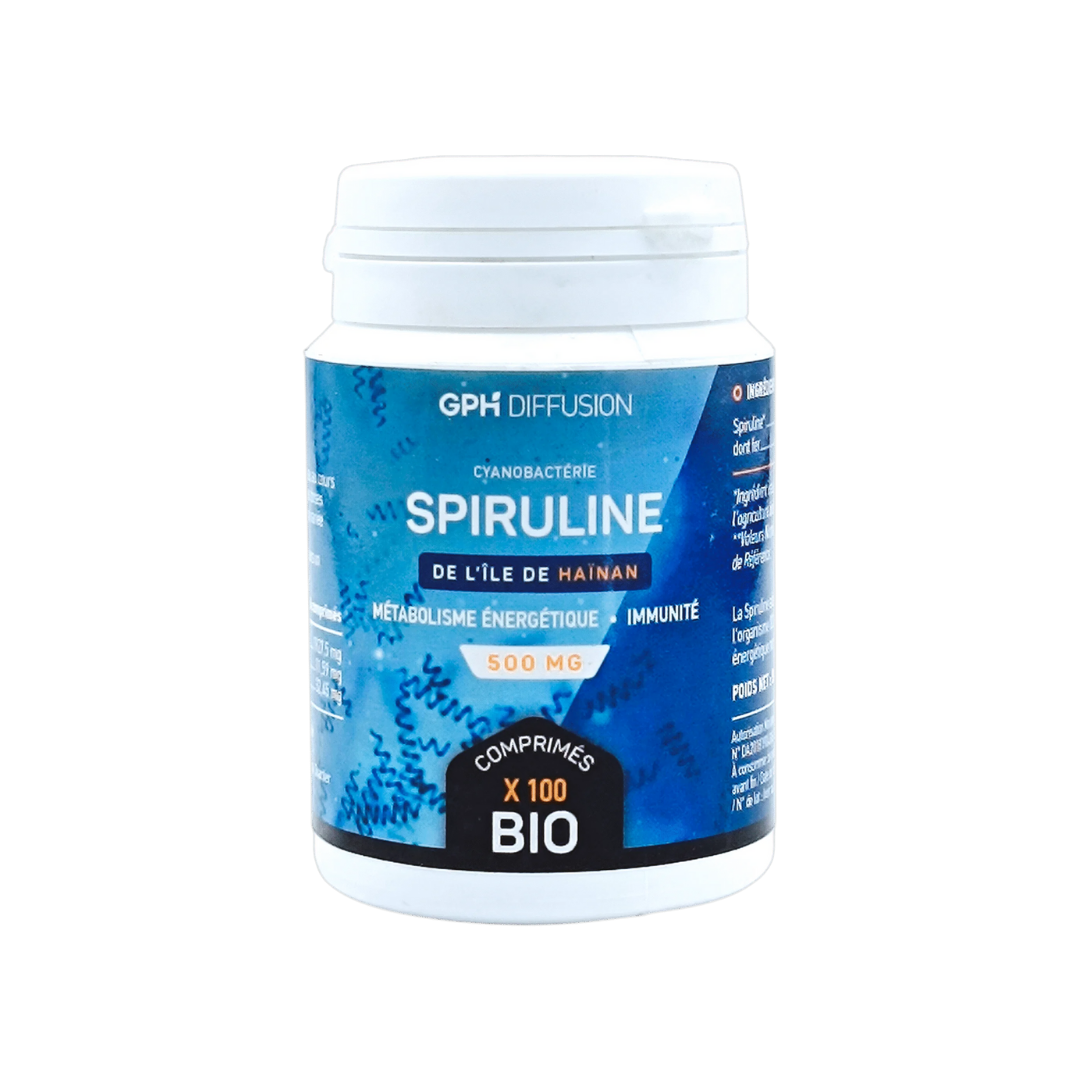 Gph-Spiruline-Bio-100cps-1.png GPH Duffision Spiruline Bio 100 Comprimes – Image 1