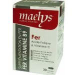 Maelys Fer Acide Folique et Vitamine C - 30 Gélules
