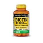 Mason Natural Biotin 10000mcg plus keratin 100mg 60 tablets