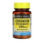 Mason Natural Chromium picolinate 200mg 100 Tablets