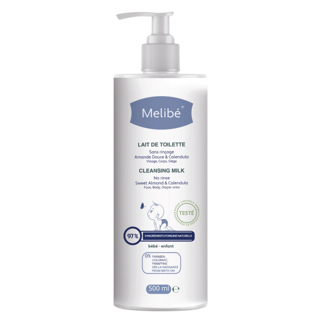 Melibe-bb-lait-de-toilette-500ml-1-1.png Melibé Bebe Lait de Toilette 500ml – Image 1