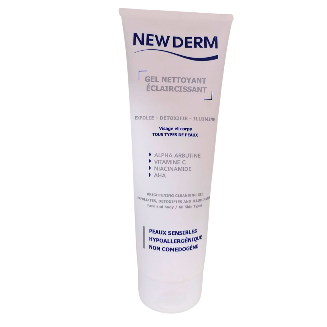 New-derm-gel-nettoyant-eclaircissante-250ml-1-1.png New Derm Gel Nettoyant Eclaircissante 250ml – Image 1