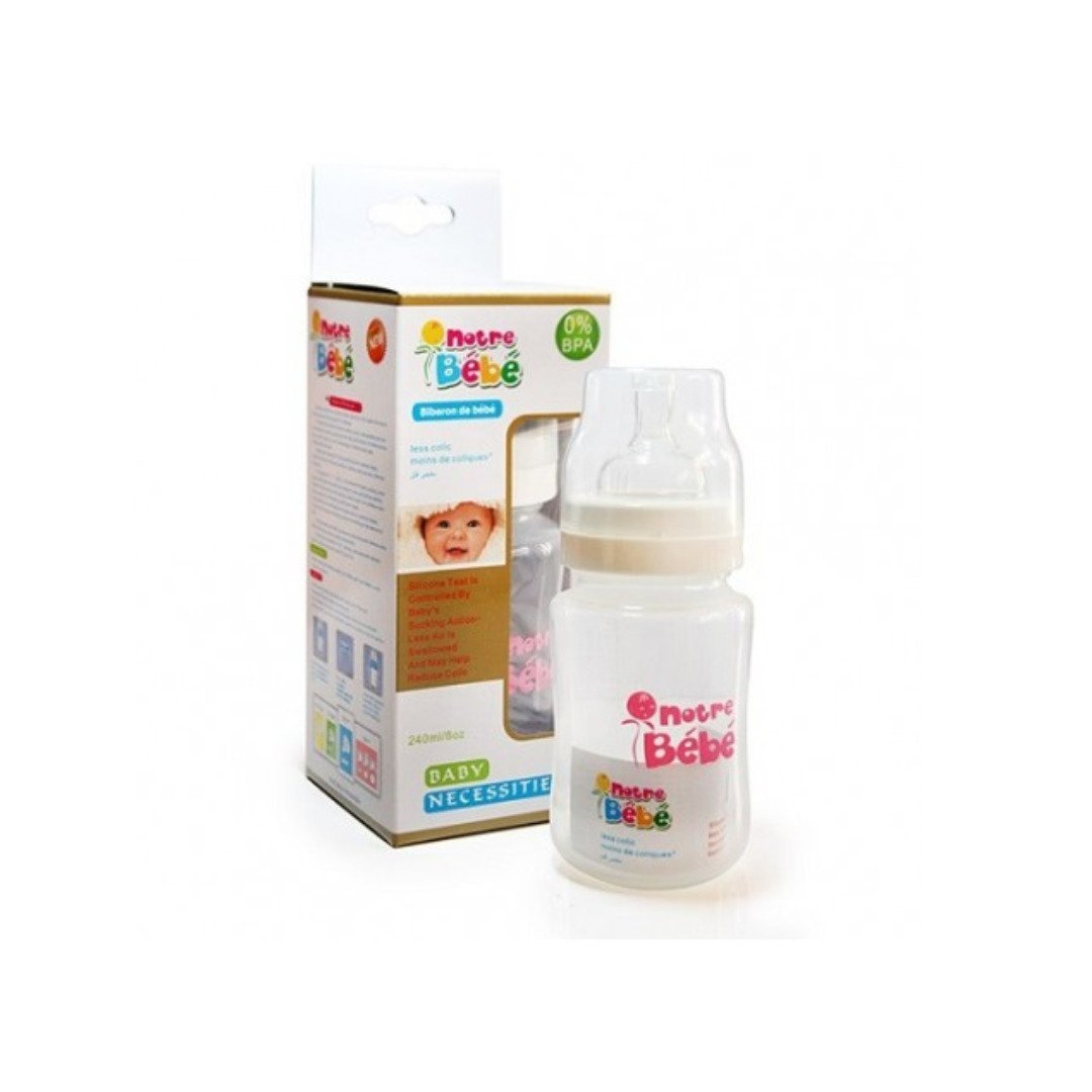 Notre-bebe-bib-opaque-Gm-3m-240ml-1.jpg Notre Bebe Biberon Opaque Gm +3m 240ml – Image 1