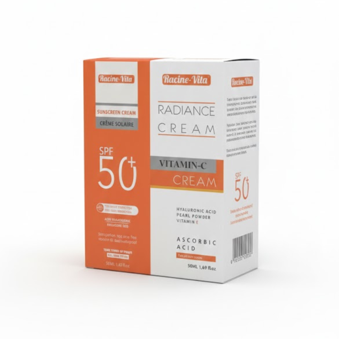 Racine-Vita-Duo-Pack-Eclat-Ecran-Invisible-50ml-Creme-Eclat-Vit-C.png Racine Vita Duo Pack Eclat - Ecran Invisible 50ml+ Creme Eclat Vit C – Image 1