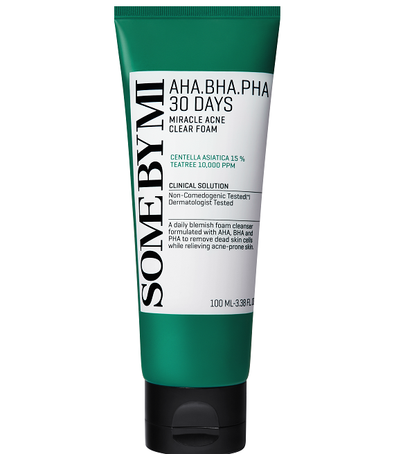 SOMEBYME_AHA-BHA-PHA-30-DAYS-MIRACLE-ACNE-CLEAR-FOAM-1.png SOME BY MI AHA. BHA. PHA 30 DAYS MIRACLE ACNE CLEAR FOAM 100ML – Image 1