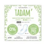 Tadam Serviette Ultra Coton Bio Normal+ 14un