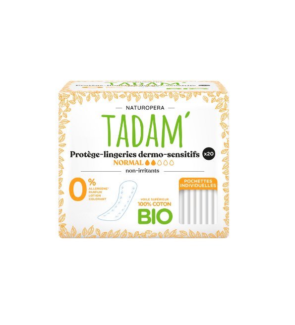 Tadam-protege-slip-coton-bio-normal-20un-1-1.jpg Tadam Protege Lingeries Coton Bio Normal 20un – Image 1