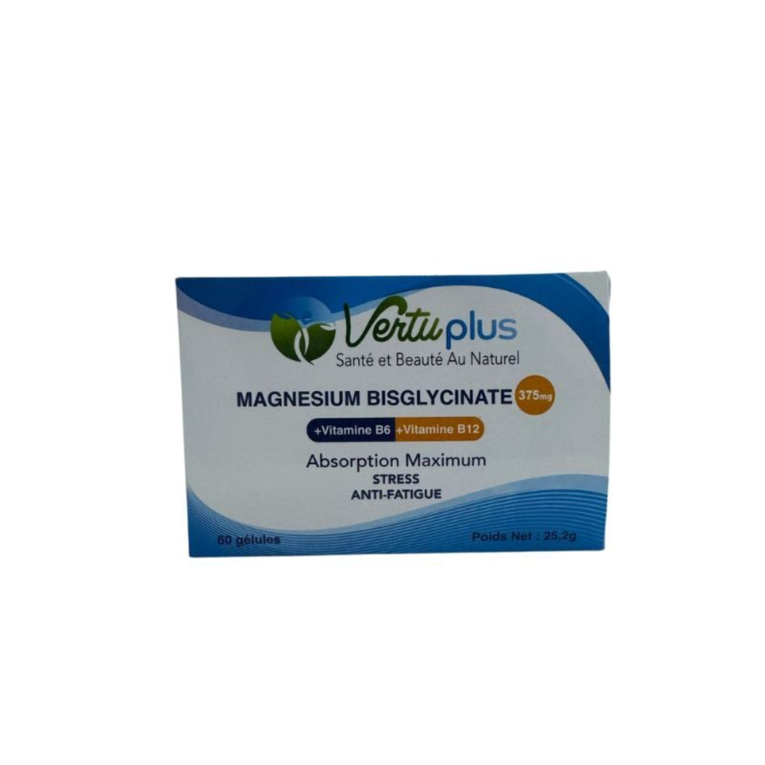 Vertu-plus-Magnesium-Bisglycinate-60gelules-1.png Vertu Plus Magnesium Bisglycinate 60Gelules – Image 1