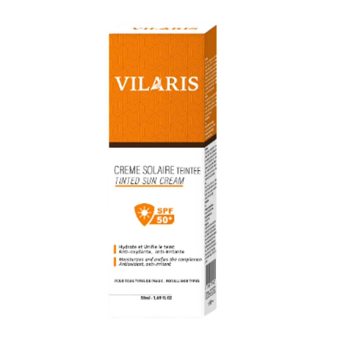 Vilaris-Creme-Solaire-Teintee-Spf50-50ml-1.png Vilaris Creme Solaire Teintee Spf50+ 50ml – Image 1