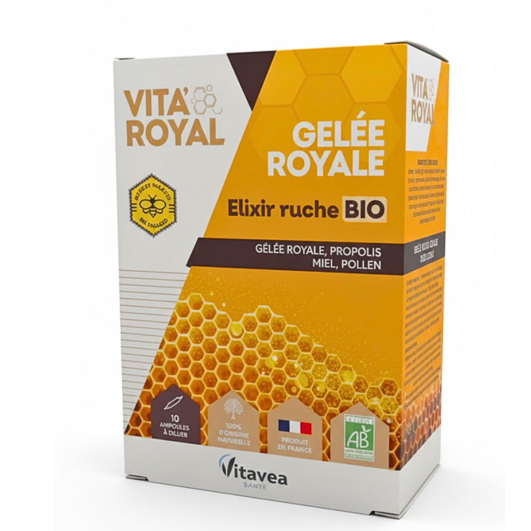Vitavea-Vita-Royal-Elixir-Ruche-Bio-Ampoules-1010ml-1.png Vitavea Vita Royal Elixir Ruche Bio Ampoules 10x10ml – Image 1