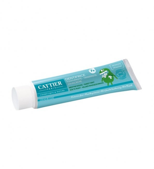 dent-ment-1.jpg Cattier Dentifrice 7ans+ Gout Menthe Douce 50ml – Image 1