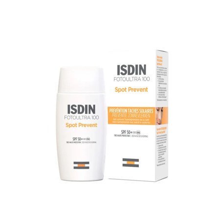 isdin-fotoultra-spot-prevent-creme-solaire-anti-taches-spf50-uv-care-50ml.jpg ISDIN Foto Ultra Spot Prevent Fusion Fluid Spf50+50ml – Image 1