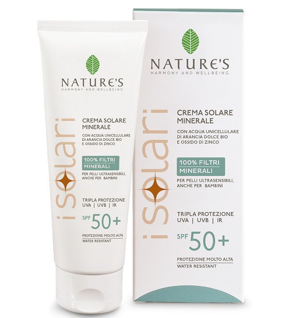 natures-Crema-Minerale-viso-corpo-SPF50-1.jpg Natures Isolari Ecran Creme Minerale spf50+ 100ml – Image 1