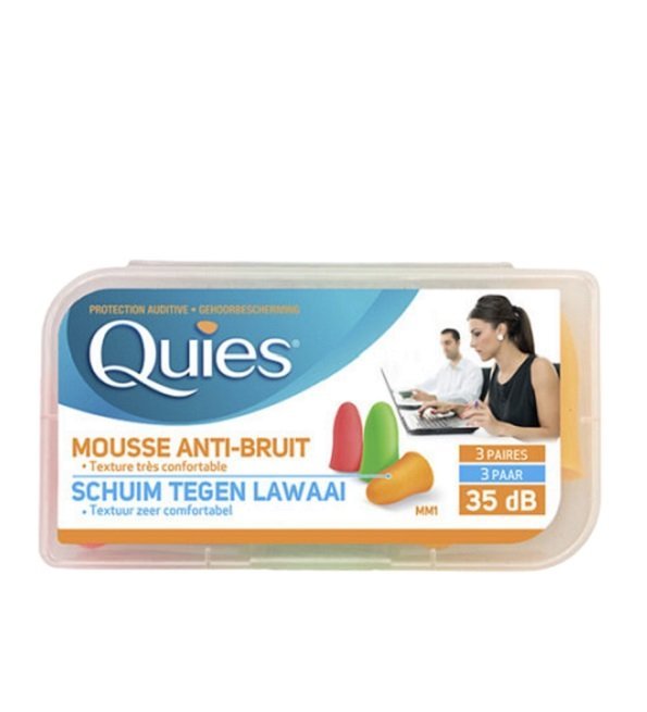 quies-Mousse-Anti-Bruit-3x2u.jpg Quies Mousse Anti Bruit 3 Paires – Image 1