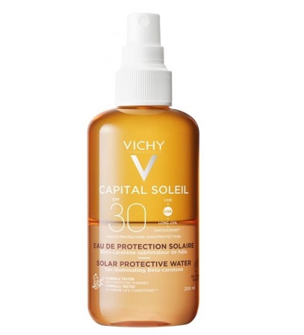 vichy-vichy-capital-soleil-eau-de-protection-solaire-spf-30-200-ml-bronzage-1.jpg VICHY CAPITAL SOLEIL EAU DE PROTECTION SOLAIRE HYDRATANTE SPF30 CAPITAL SOLEIL 200ml – Image 1