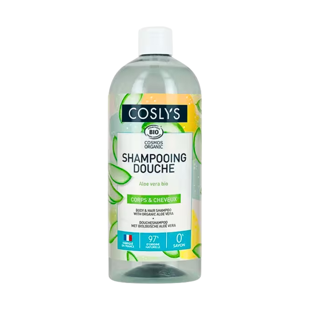 Coslys-Shampoing-Douche-Aloe-Vera-1L.png Coslys Shampoing Douche Aloe Vera 1L – Image 1
