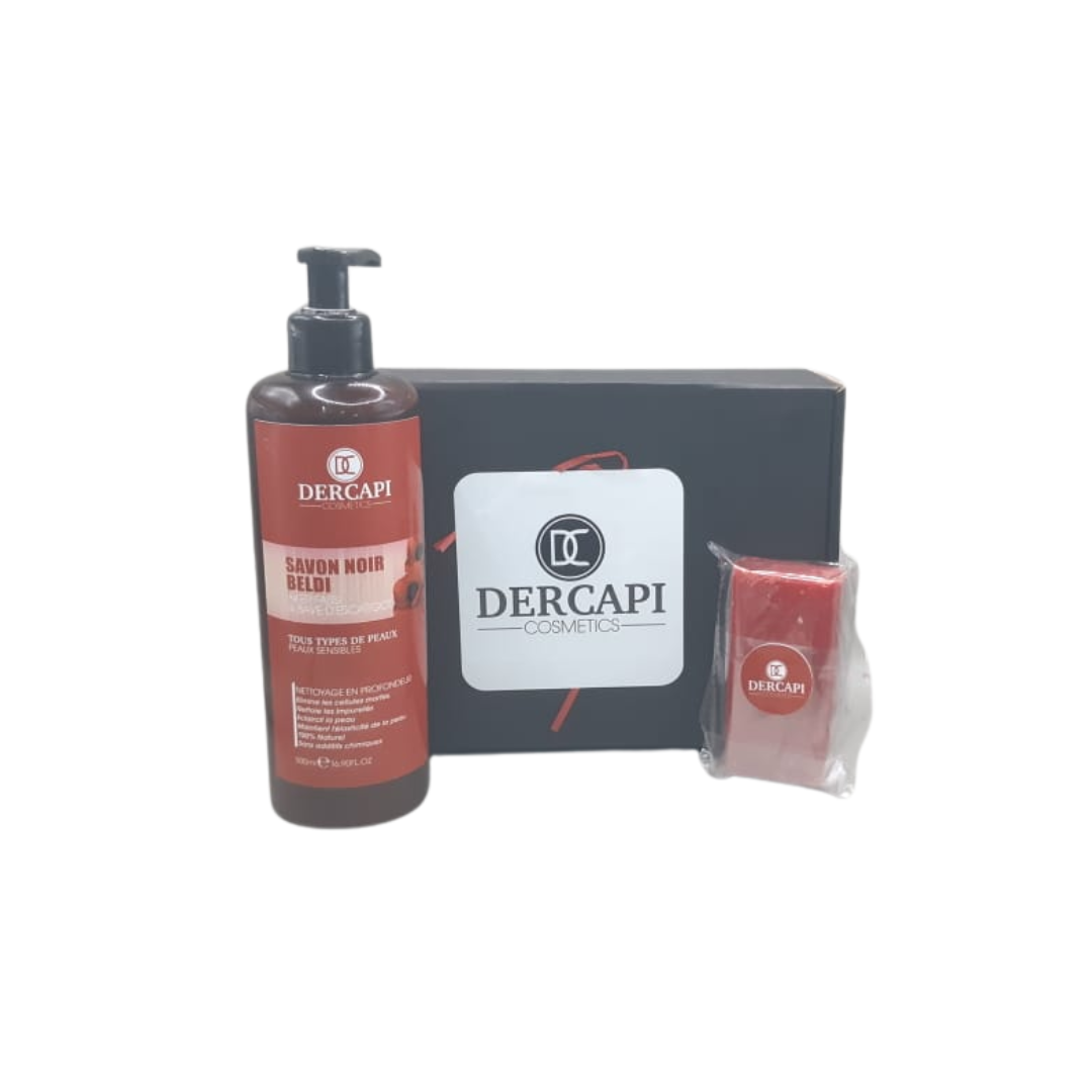 Dercapi-Savon-Noir-Beldi-Aker-Fassi-500ml-Savon-Offert-pack.png Dercapi Savon Noir Beldi Aker Fassi 500ml+ Savon Offert pack – Image 1