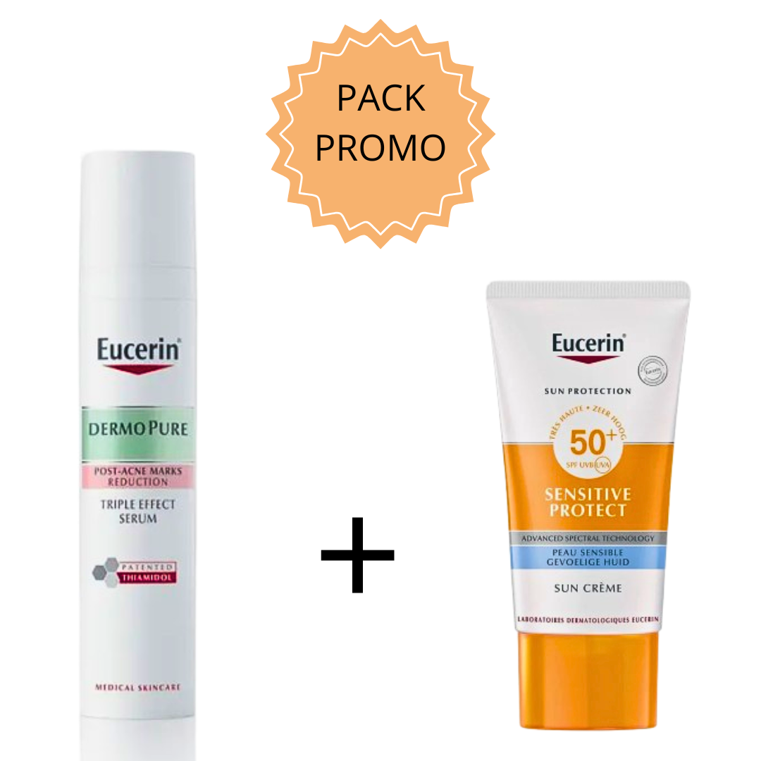 Eucerin-Dermopure-Triple-Effect-Serum-40mlSun-Creme-spf50-50ml-Pack-1.png Eucerin Dermopure Triple Effect Serum 40ml+Sun Creme spf50+ 50ml Pack – Image 1