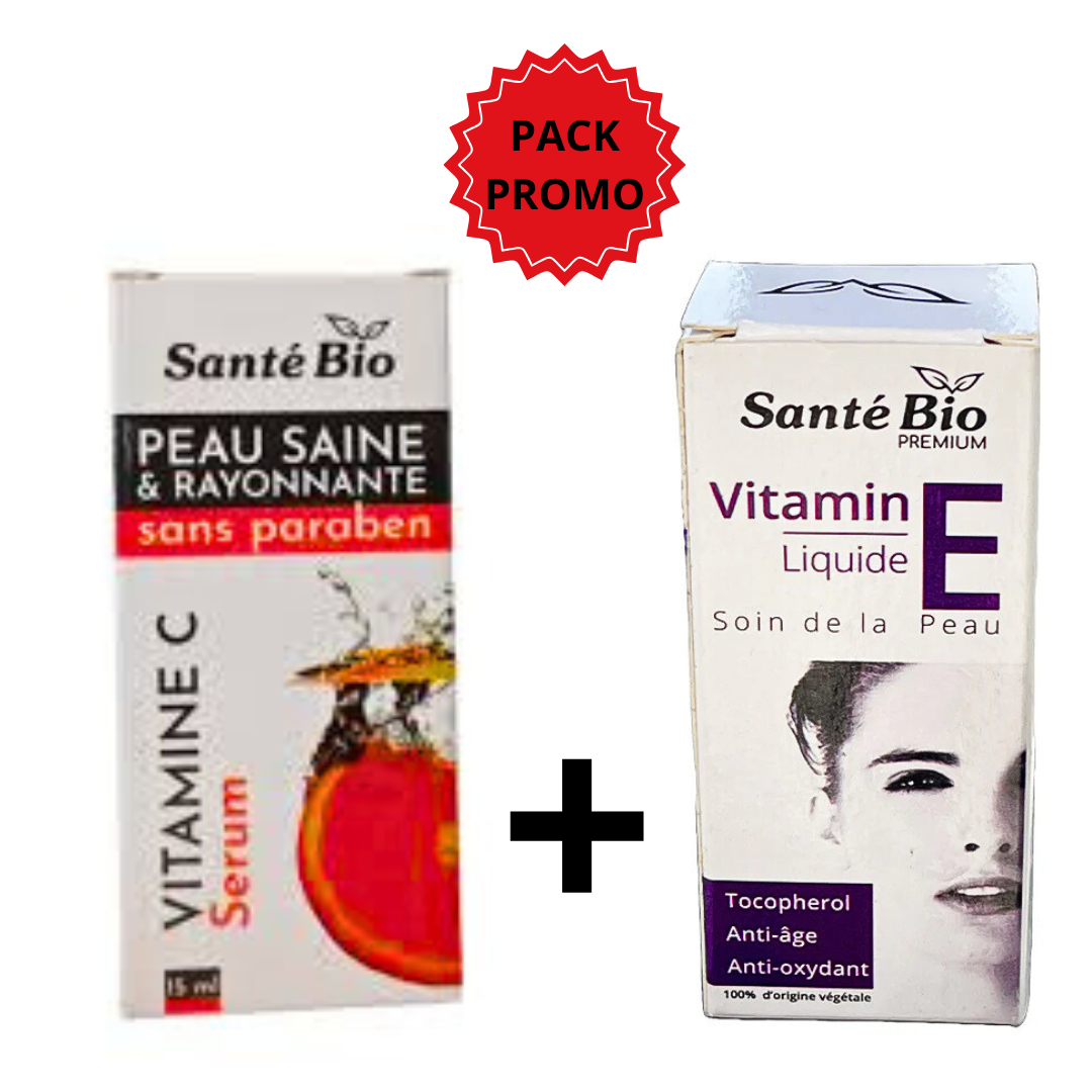 Sante-Bio-Duo-Pack-Serum-Vit-C-15mlSerum-Vit-E-Legere.png Sante Bio Duo Pack Serum Vitamine C 15ml+Serum Vitamine E Legere – Image 1