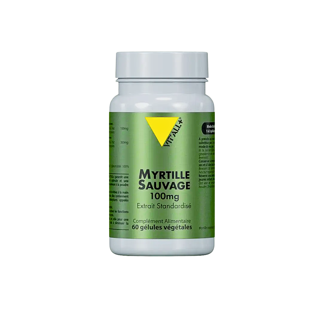 Vitall-Myrtille-Sauvage-60gelules.png Vit'all+ Myrtille Sauvage 60 Gelules – Image 1
