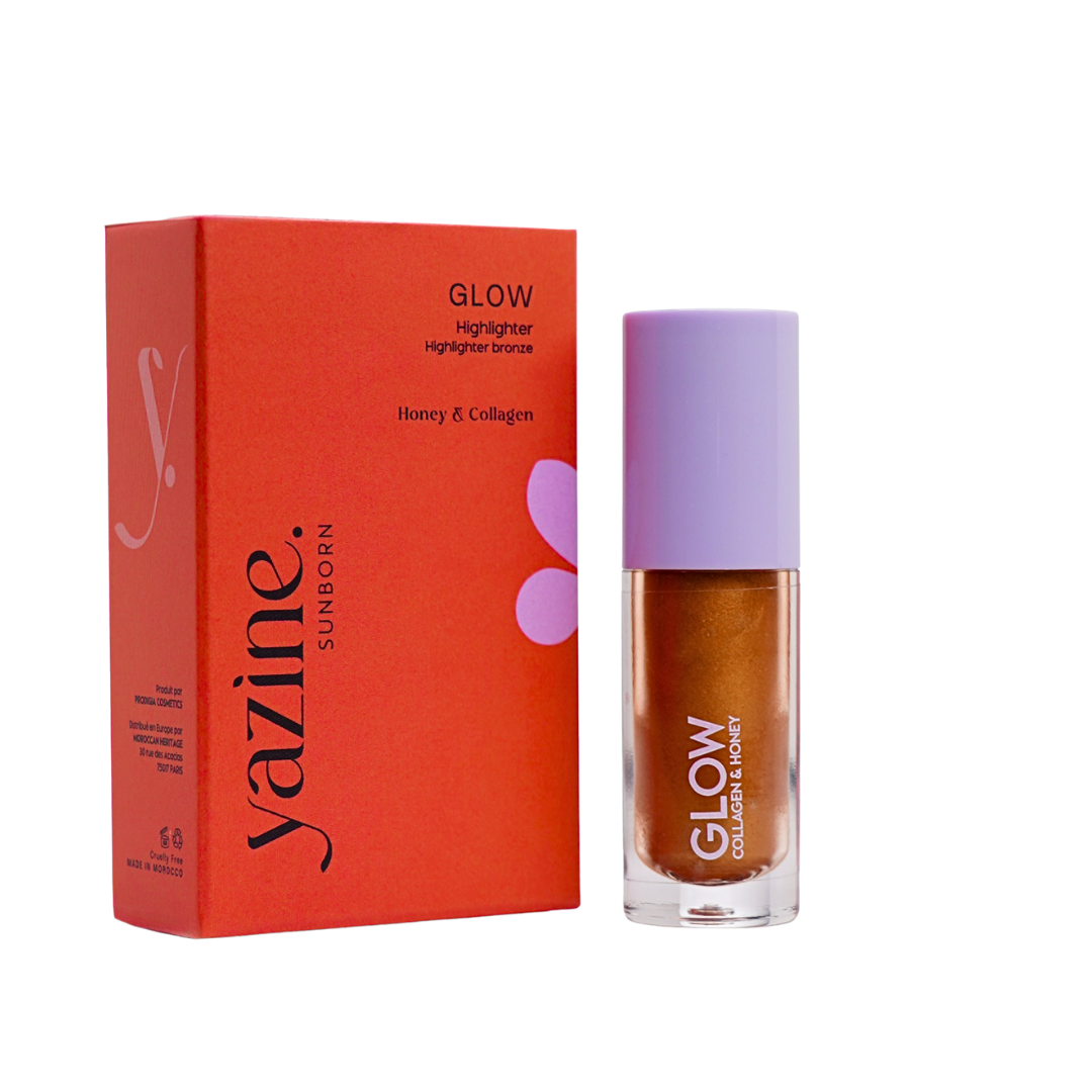 Yazine-Glow-Highlighter-Bronze-Miel-Collagene-5ml.png Yazine Glow Highlighter Bronze Miel & Collagene 5ml – Image 1