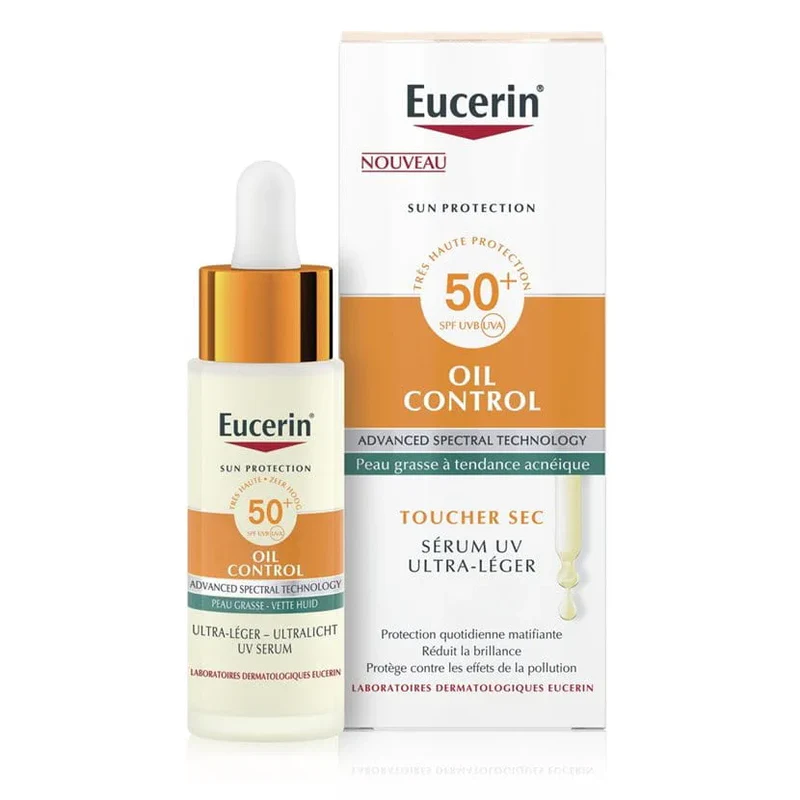 aEucerin-Ecran-Huile-control-UV-Serum-spf50-30mla.webp Eucerin Serum Oil Control Ultra-leger SPF 50+ – Image 1