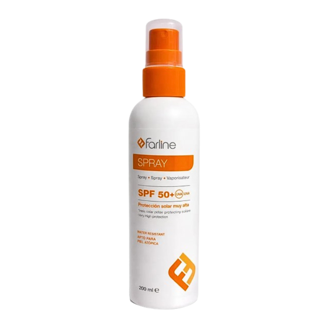 Farline-Ecran-solaire-Pediatrique-Spray-spf50-200ml.png Farline Ecran Solaire Pediatrique Spray Spf50+ 200ml – Image 1
