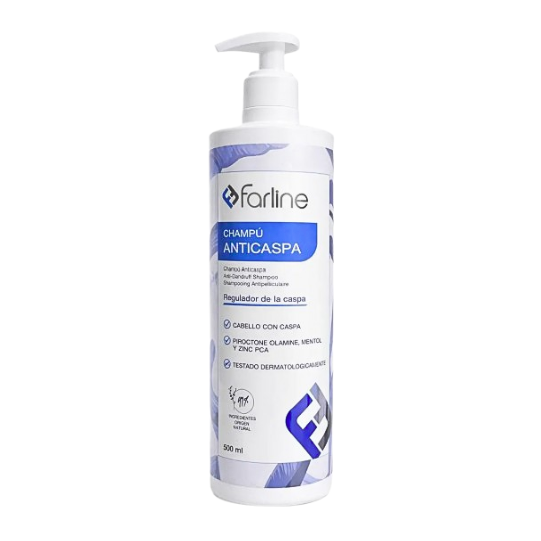 Farline-Shamp-Anti-pelliculaire-500ml.png Farline Shampoing Anti-pelliculaire 500ml – Image 1