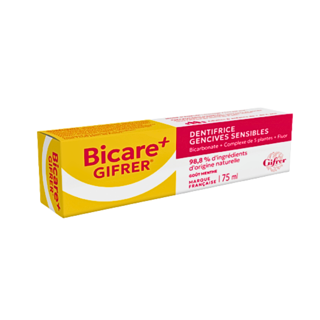 Gifrer-bicare-plus-Dent-Gencives-Sensibles-75ml.png Gifrer Bicare Plus Dentifrice Gencives Sensibles 75ml – Image 1