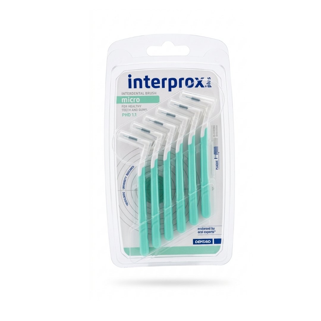 Interprox-Plus-Brossette-Micro-Verte-x-6.jpg Interprox Plus Micro 6 Unites – Image 1
