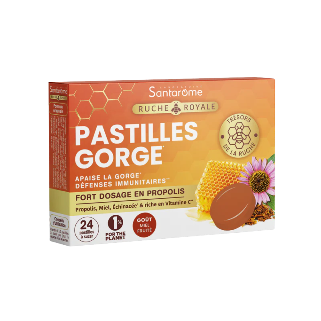 Santarome-Pastilles-Gorge-Propolis-24-Pastilles.png Santarome Pastilles Gorge Propolis 24 Pastilles – Image 1