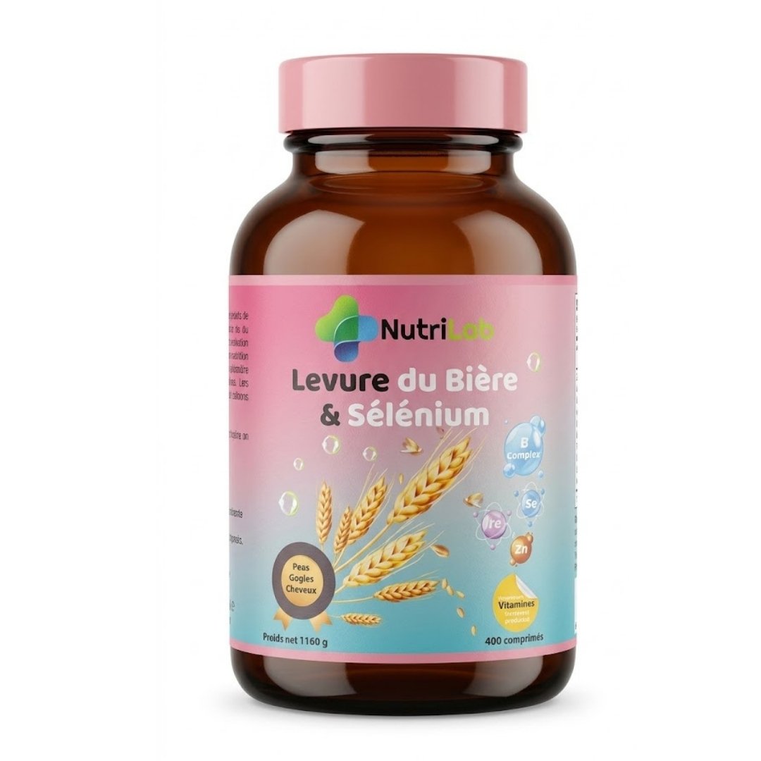 Nutrilab-Levure-de-Biere-400-Comprimes.jpg Nutrilab Levure de Biere 400 Comprimes – Image 1