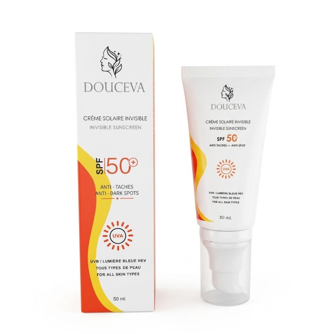 Douceva-Ecran-Solaire-Invisible-Spf50-50ml.jpg Douceva Ecran Solaire Invisible Spf50+ 50ml – Image 1