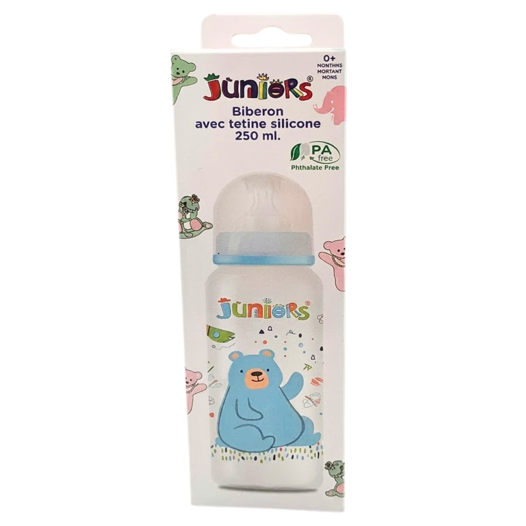 Juniors-bib-anti-colique-G.M-250ml.png Juniors Biberon Anti-Colique G.M 250ml – Image 1