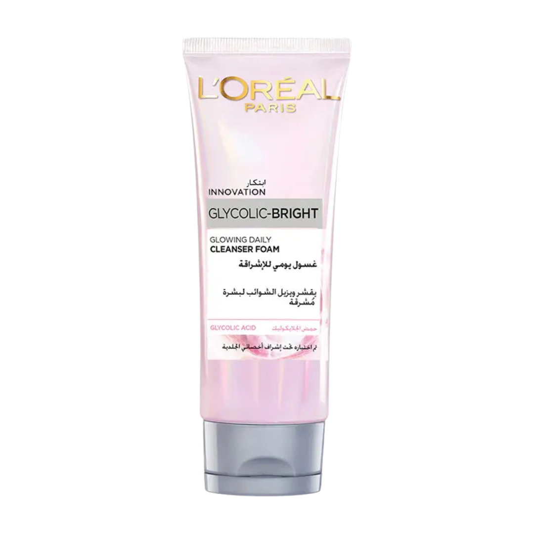 LOreal-Glucolic-Bright-Foam-Cleanser-100ml.png L'Oreal Paris Glycolic Bright Foam Cleanser 100ml – Image 1