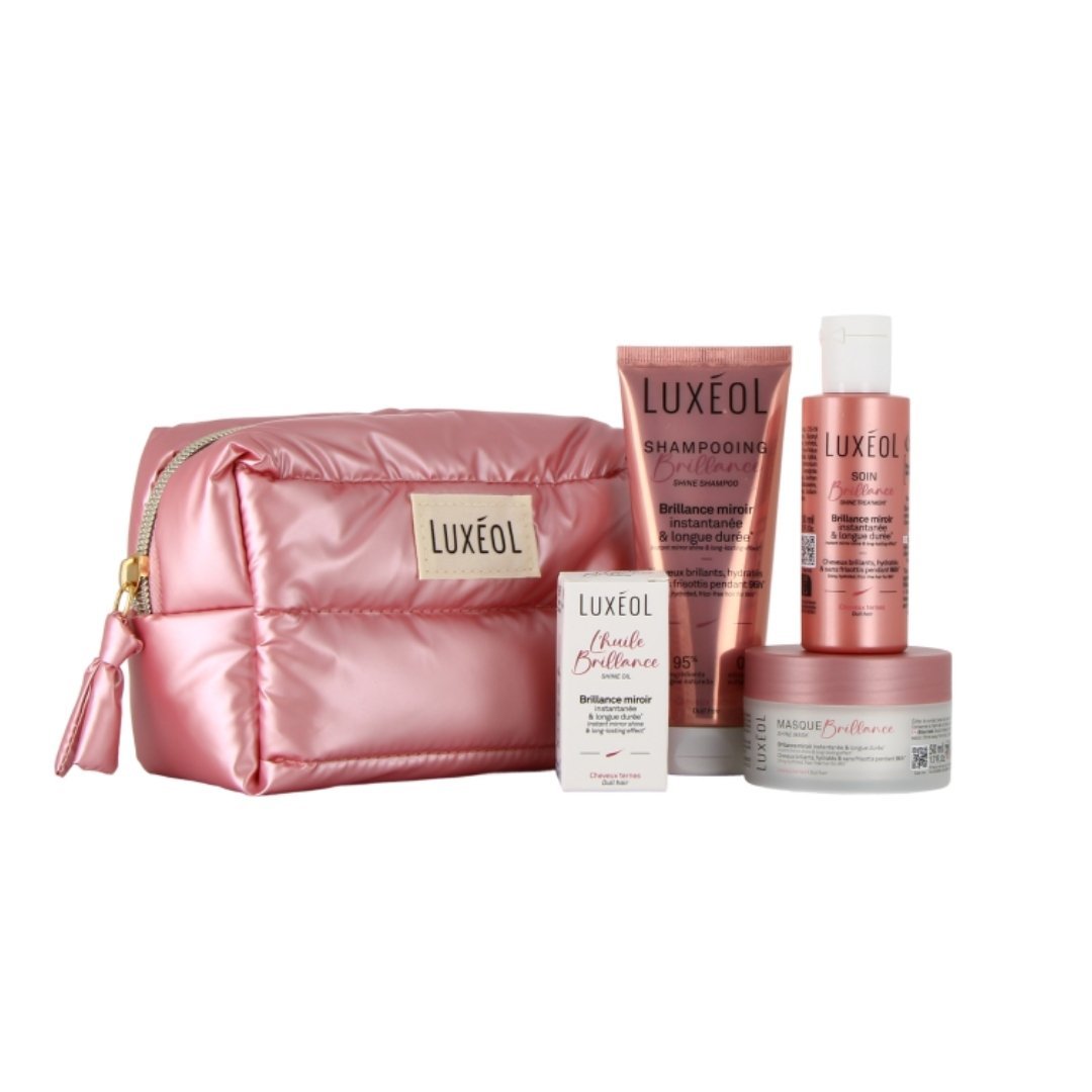 Luxeol-Pack-Brillance-le-Trousse.jpg Luxeol Trousse la Routine Brillance shampoing - masque - soin - huile – Image 1