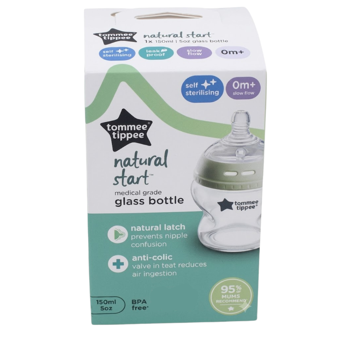Tommee-Tippee-Bib-Verre-Natural-Start-150ml-0m-Ref-42243791.png Tommee Tippee Biberon Verre Natural Start 150ml +0m Ref 42243791 – Image 1